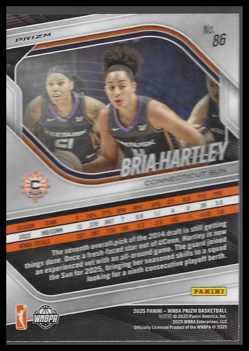 2025 Panini Prizm WNBA #86 Bria Hartley Ice Prizms