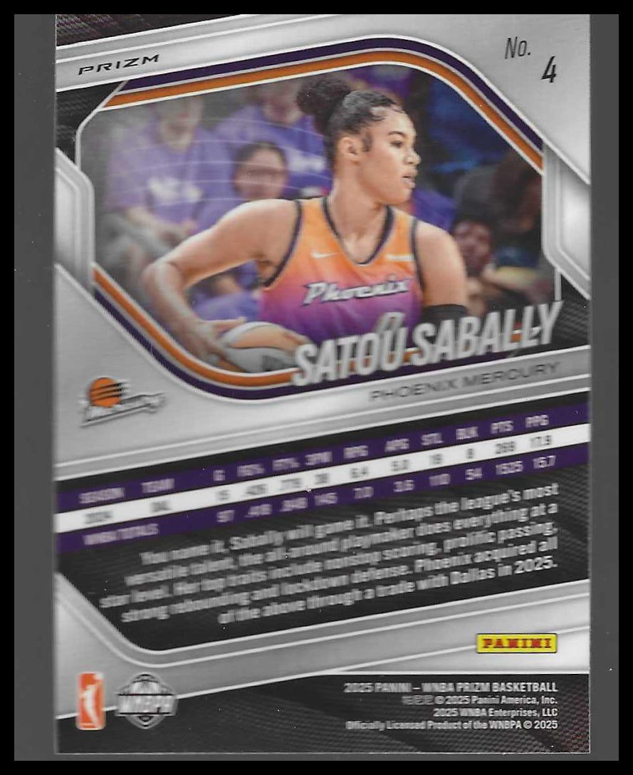 2025 Panini Prizm WNBA #4 Satou Sabally Green Prizms