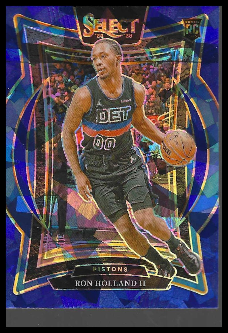 2024-25 Panini Select #74 Ron Holland II Blue Cracked Ice Prizm