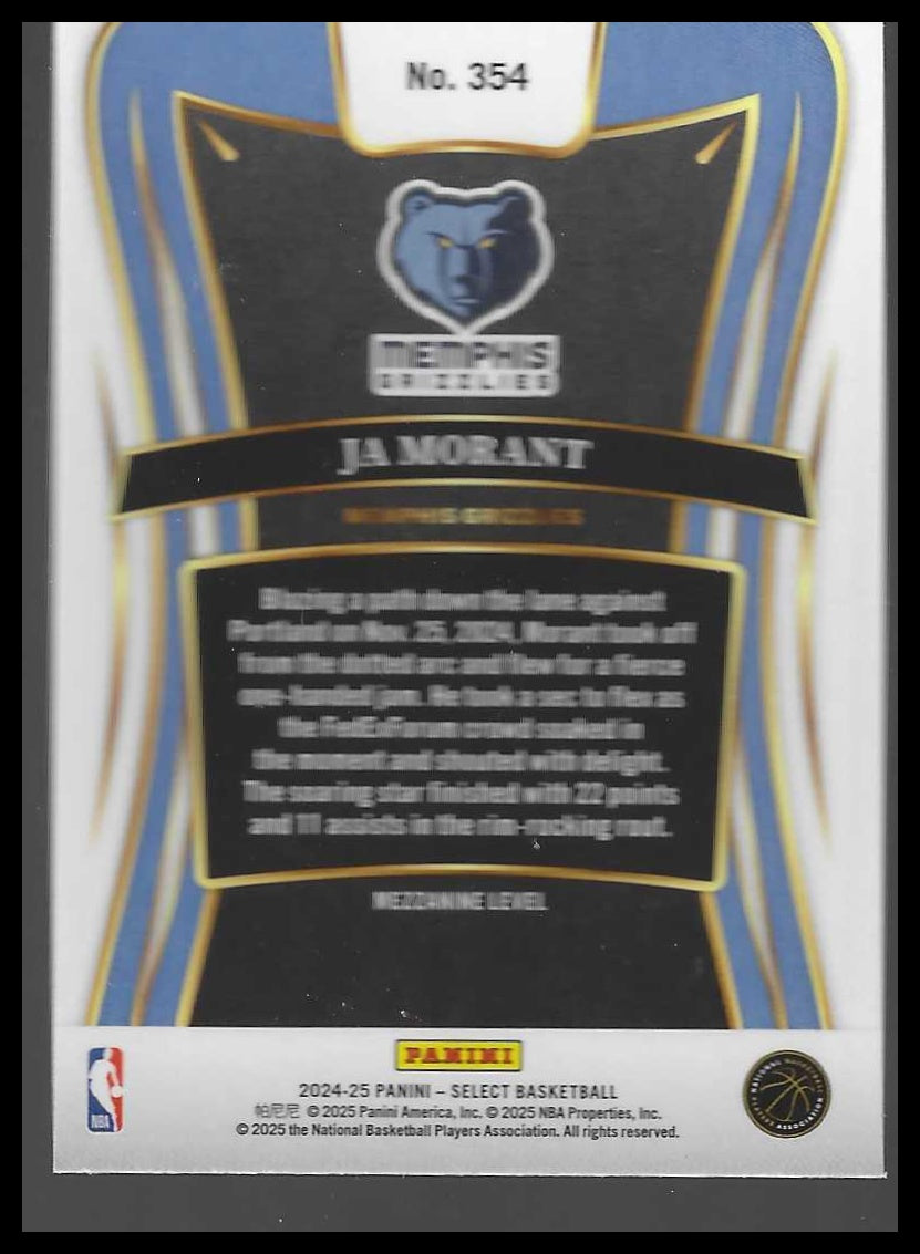 2024-25 Panini Select #354 Ja Morant
