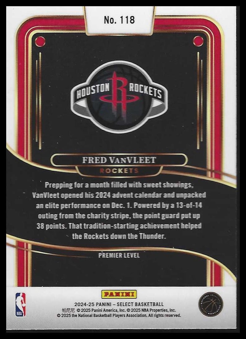 2024-25 Panini Select #118 Fred VanVleet Blue (Retail)