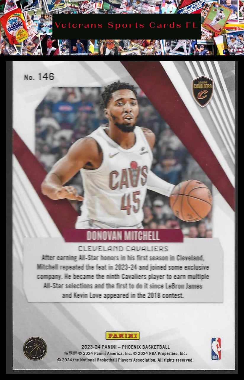 2023-24 Panini Phoenix #146 Donovan Mitchell Phoenix Blue Ice