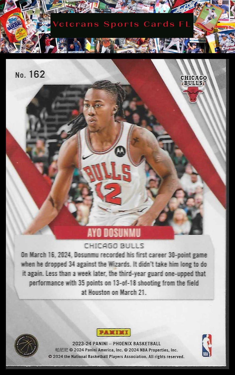 2023-24 Panini Phoenix #162 Ayo Dosunmu Phoenix Blue Ice
