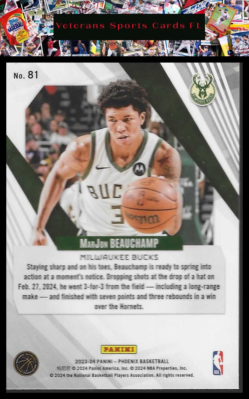 2023-24 Panini Phoenix #81 MarJon Beauchamp Phoenix Blue Ice