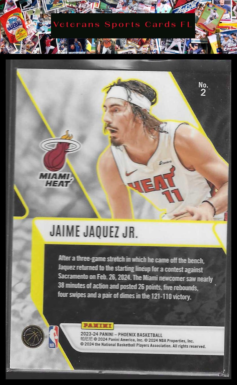 2023-24 Panini Phoenix #2 Jaime Jaquez Jr. Fade To Black