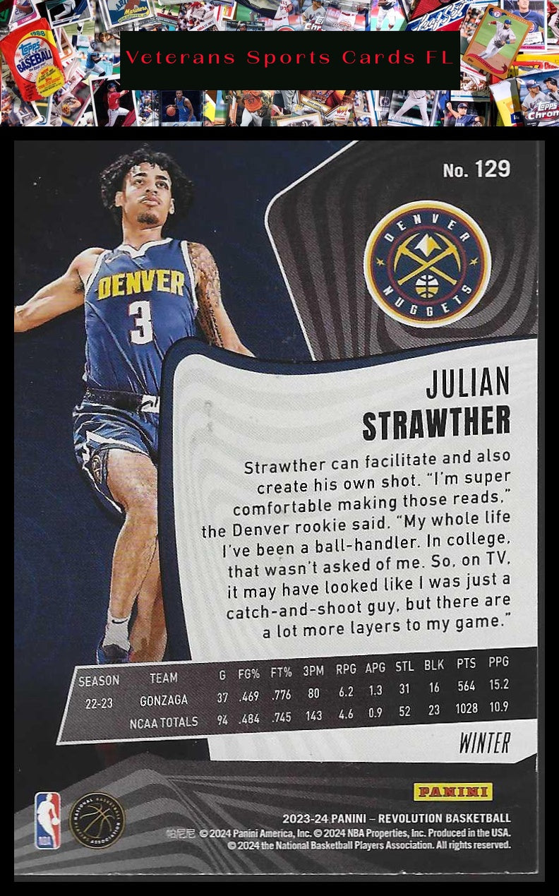 2023-24 Panini Revolution #129 Julian Strawther Winter
