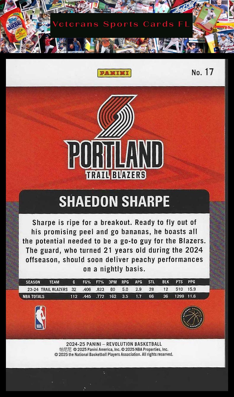 2024-25 Panini Revolution #17 Shaedon Sharpe