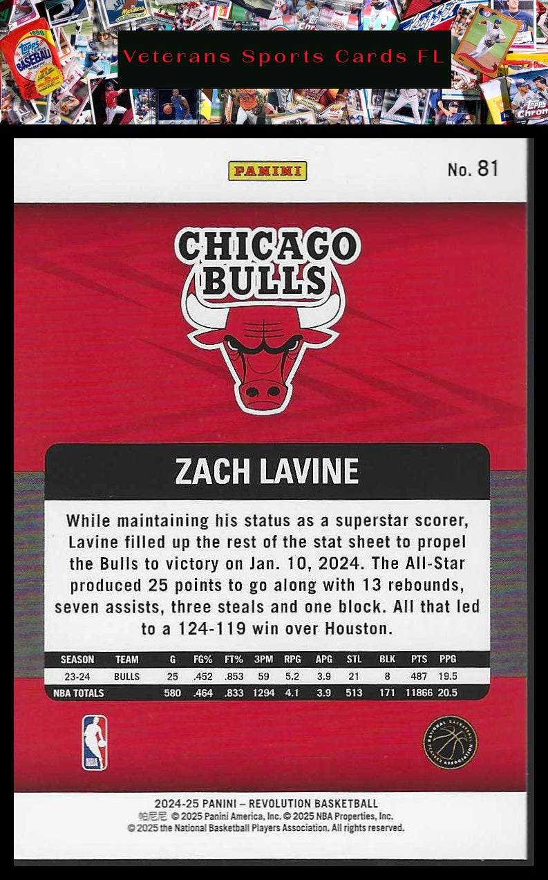 2024-25 Panini Revolution #81 Zach LaVine