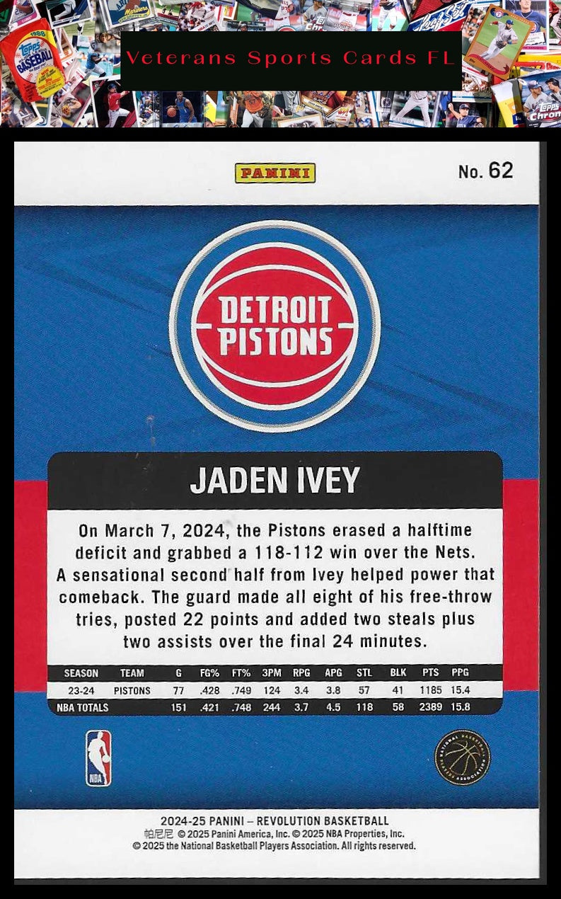 2024-25 Panini Revolution #62 Jaden Ivey