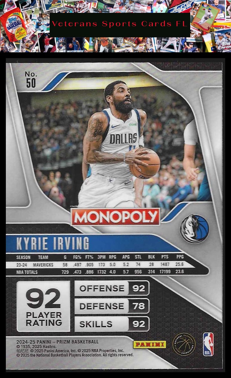 2024-25 Panini Prizm Monopoly #50 Kyrie Irving