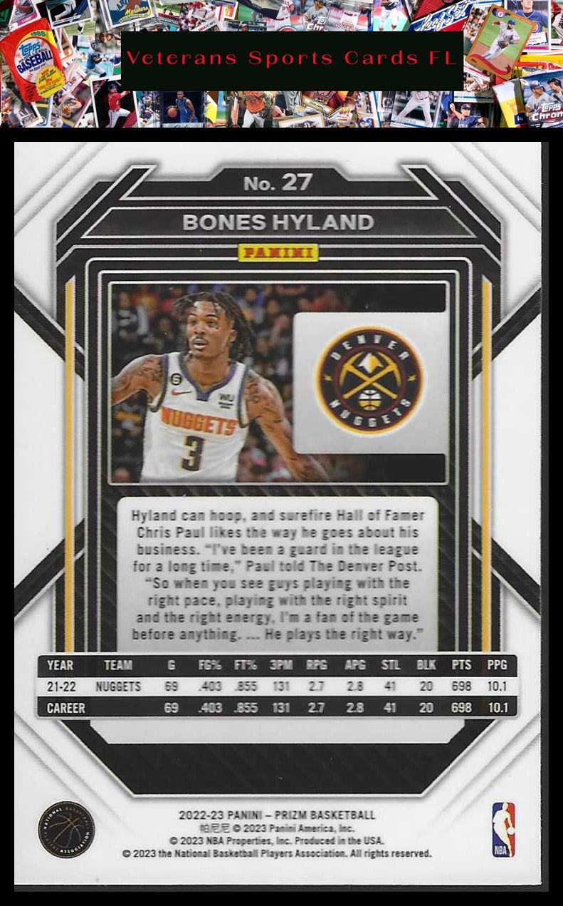 2022-23 Panini Prizm #27 Bones Hyland
