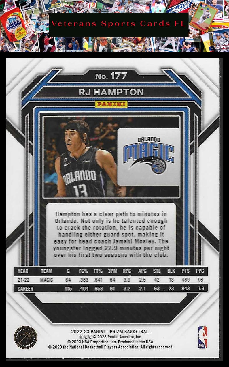 2022-23 Panini Prizm #177 RJ Hampton