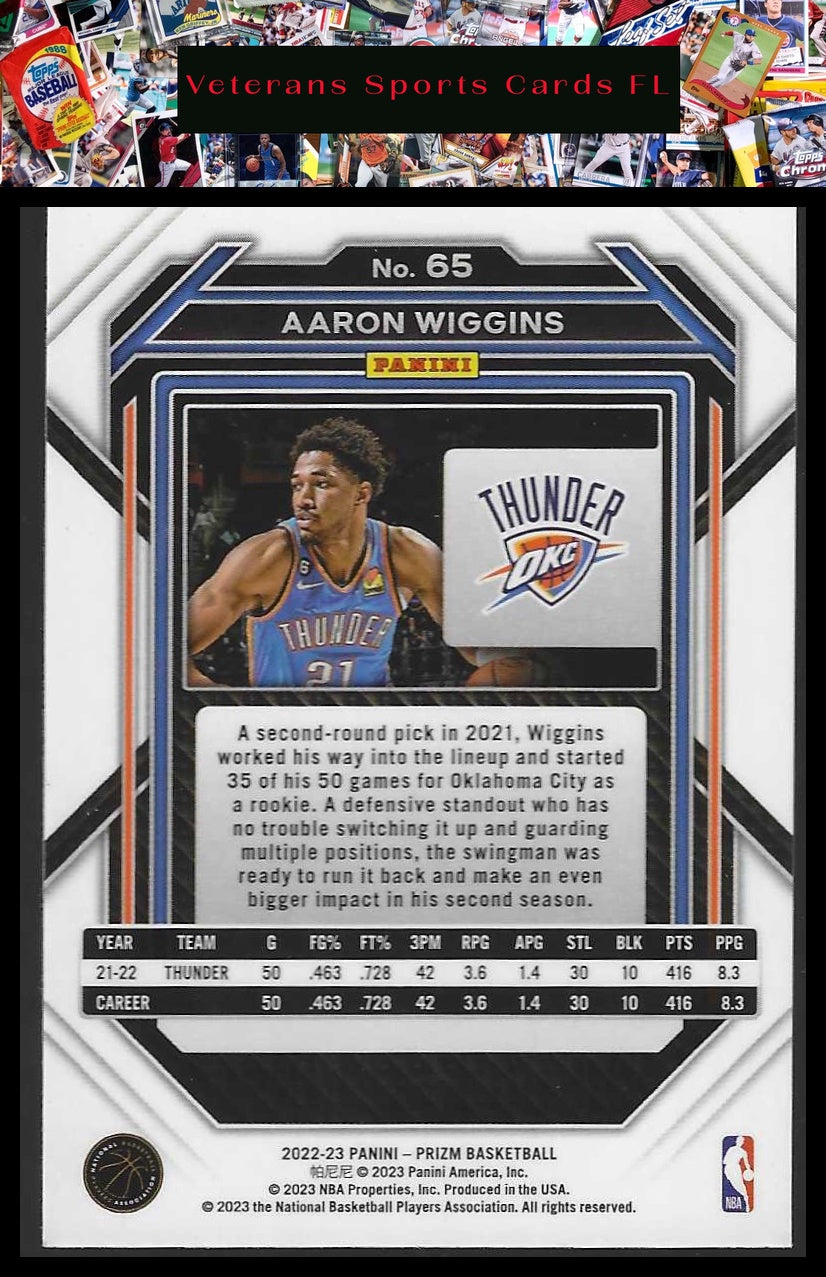 2022-23 Panini Prizm #65 Aaron Wiggins