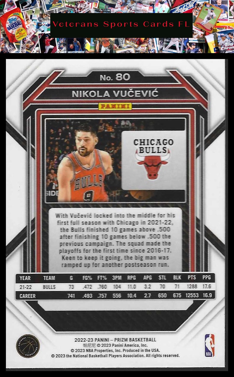 2022-23 Panini Prizm #80 Nikola Vucevic