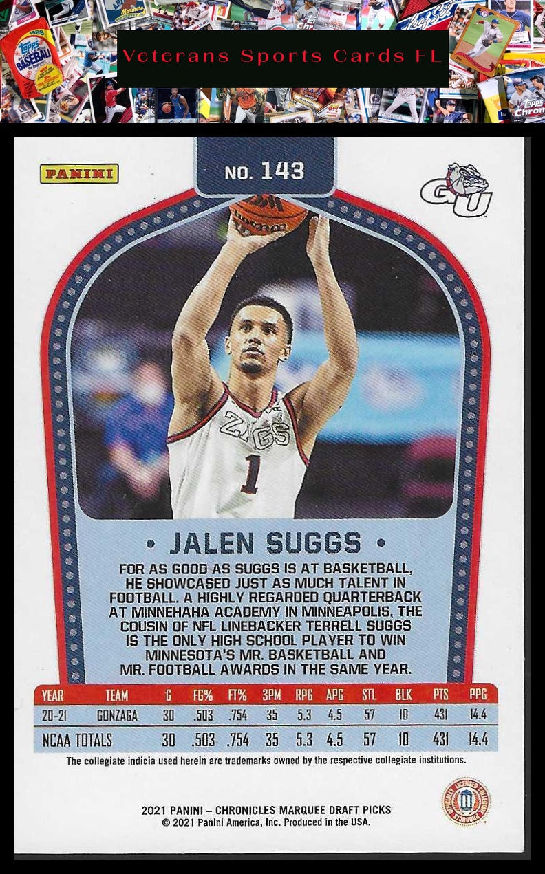 2021 Panini Chronicles Draft Picks #143 Jalen Suggs