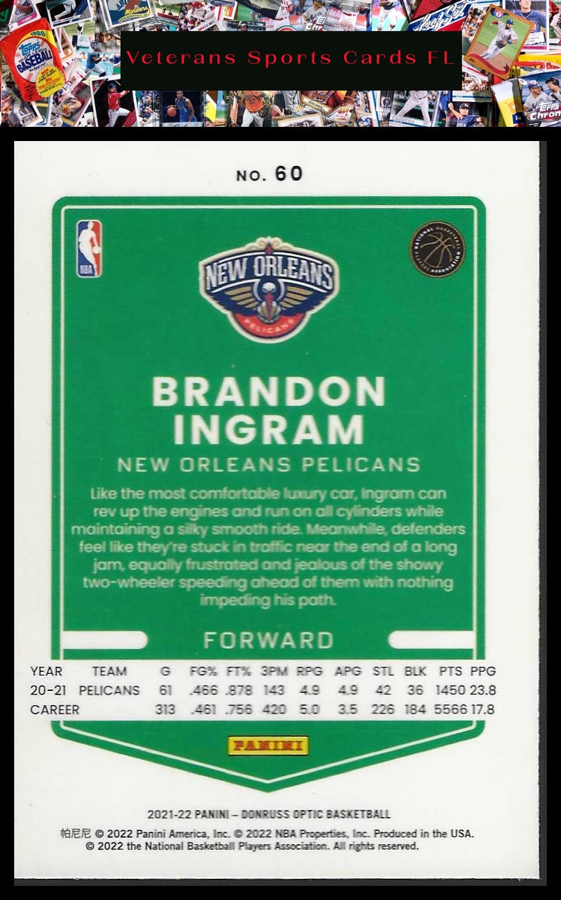 2021-22 Donruss Optic #60 Brandon Ingram