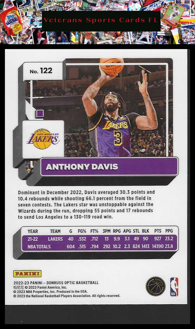 2022-23 Donruss Optic #122 Anthony Davis