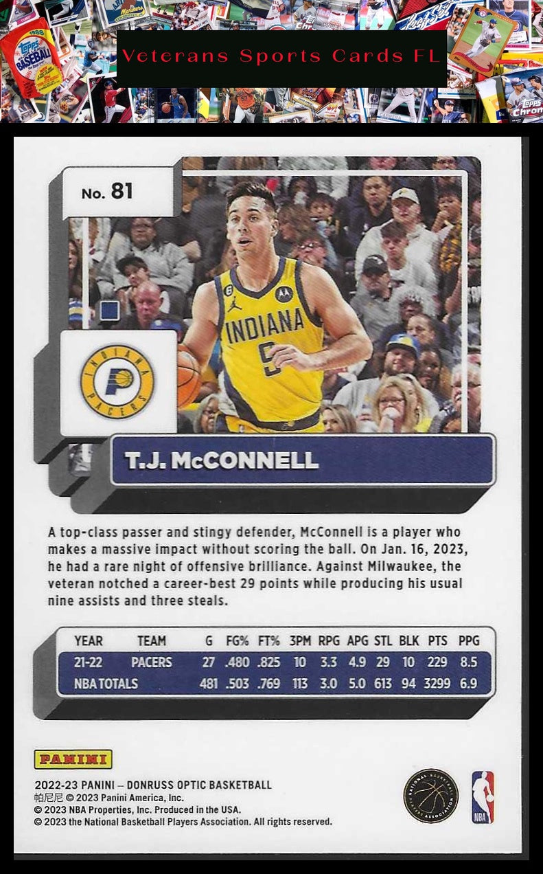 2022-23 Donruss Optic #81 T.J. McConnell