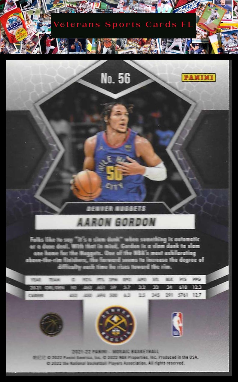 2021-22 Panini Mosaic #56 Aaron Gordon