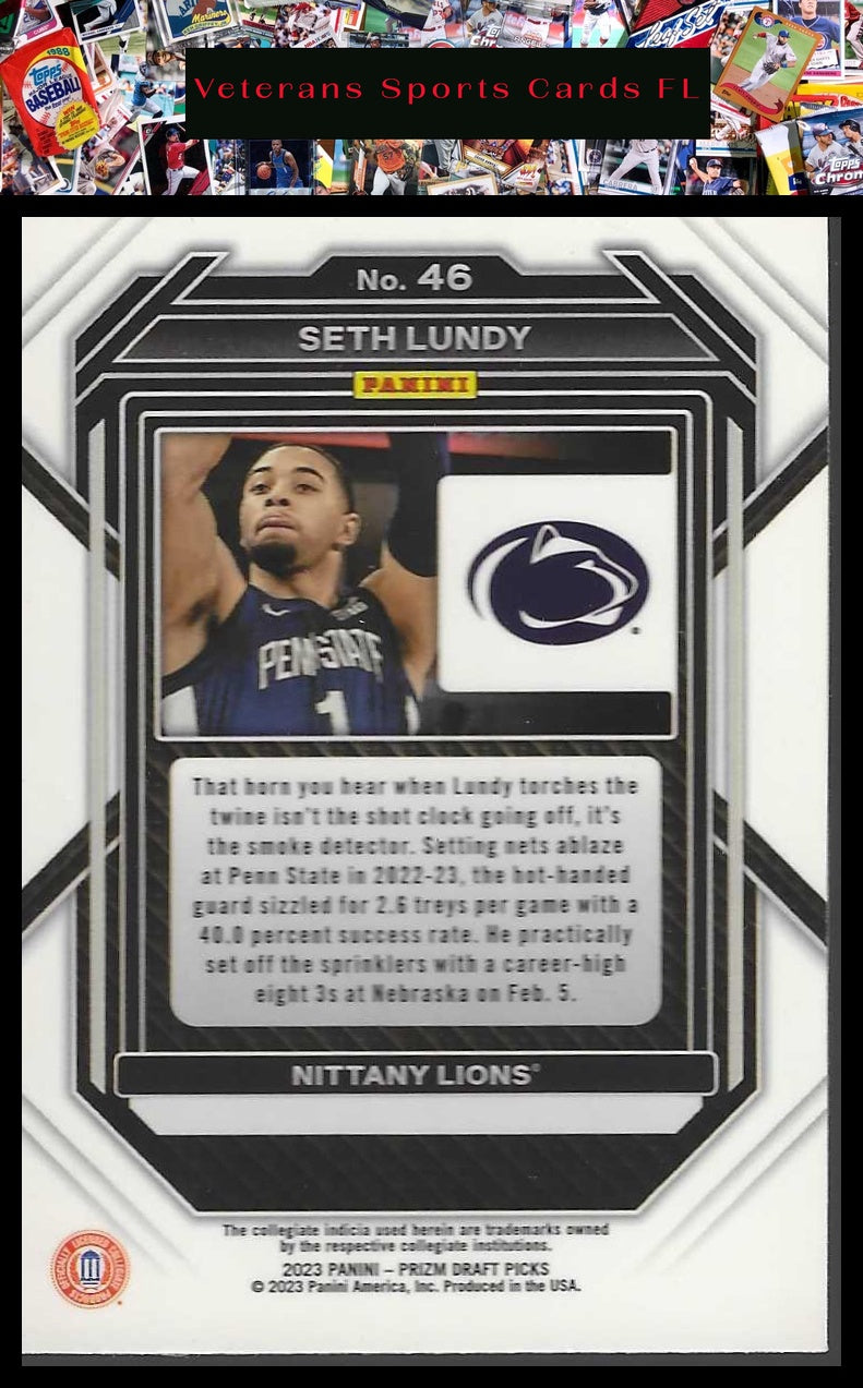 2023 Panini Prizm Draft Picks #46 Seth Lundy