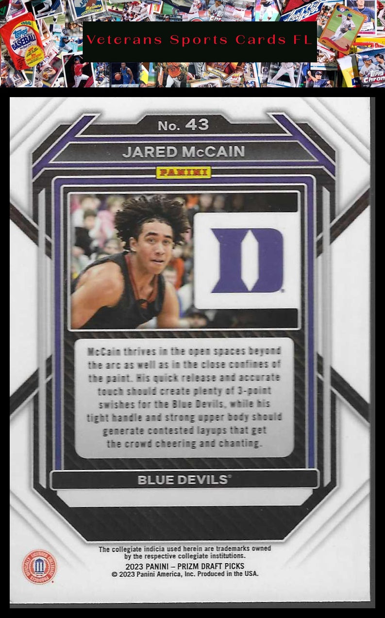 2023 Panini Prizm Draft Picks #43 Jared McCain