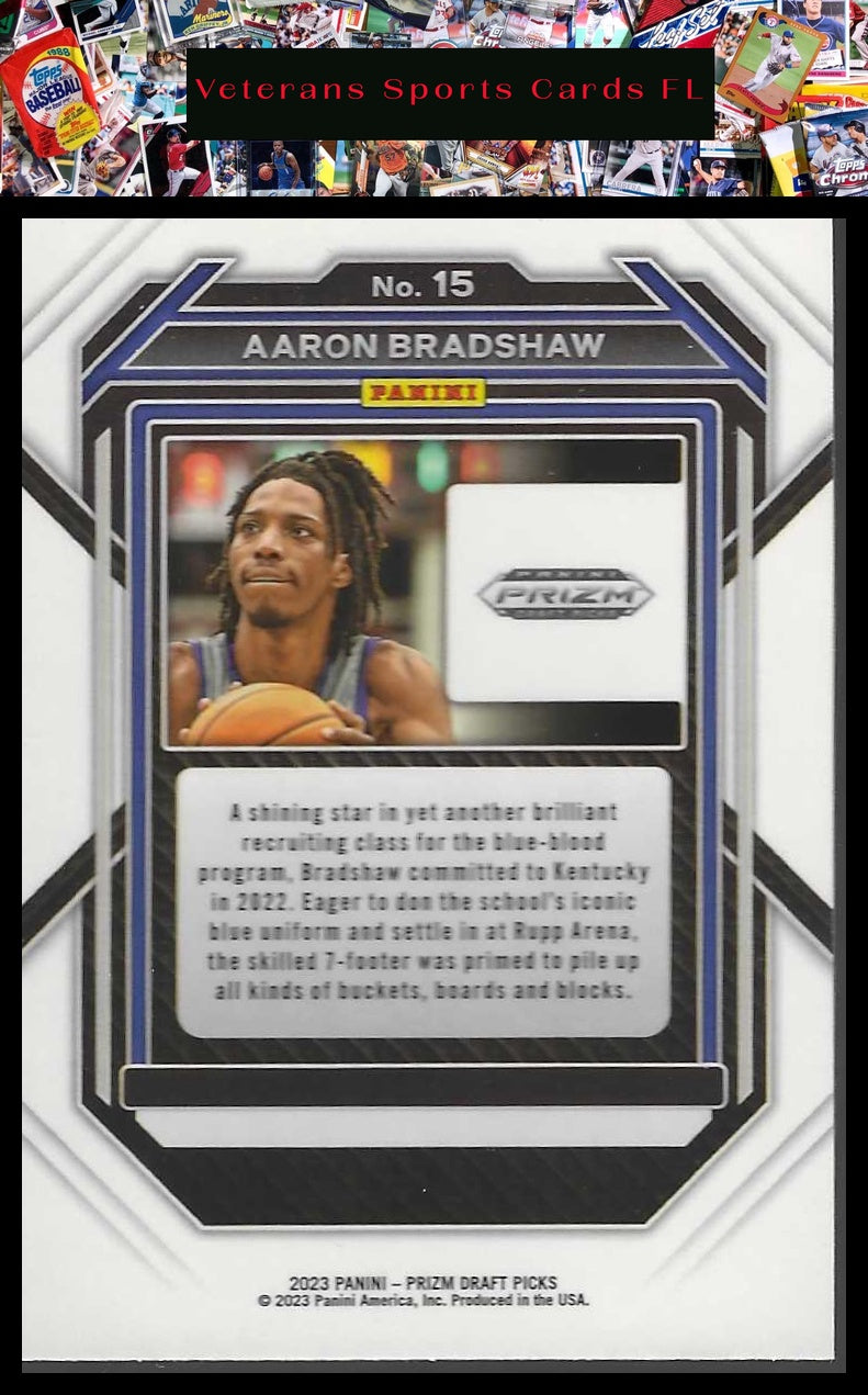 2023 Panini Prizm Draft Picks #15 Aaron Bradshaw
