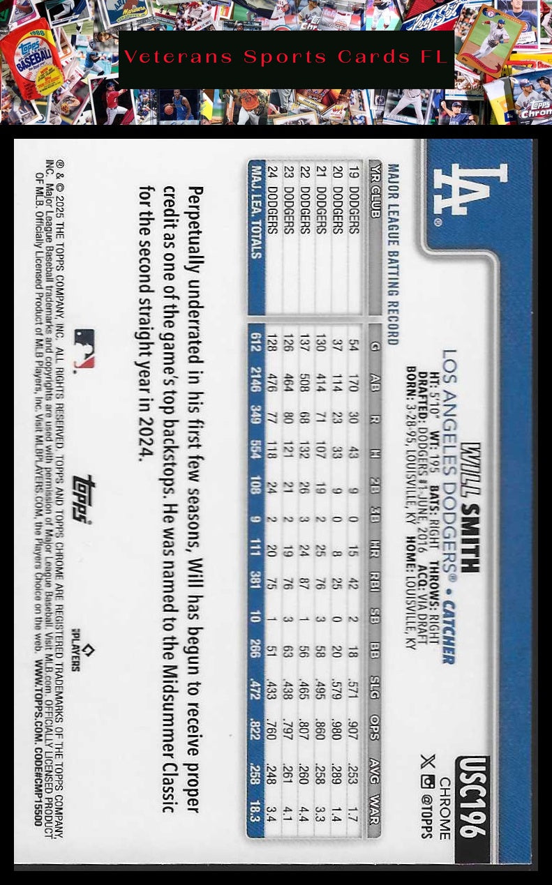 2025 Topps Chrome Update #USC196 Will Smith Sepia Refractors