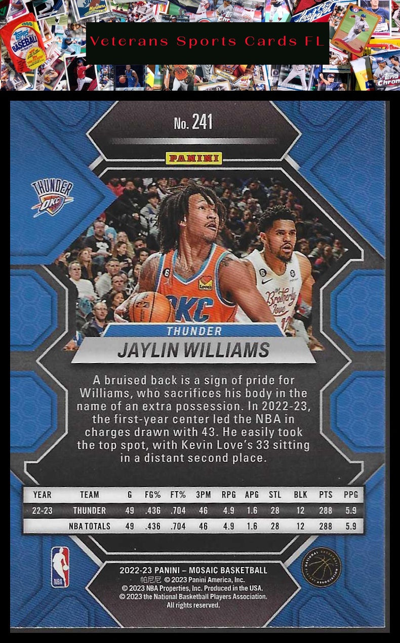 2022-23 Panini Mosaic #241 Jaylin Williams