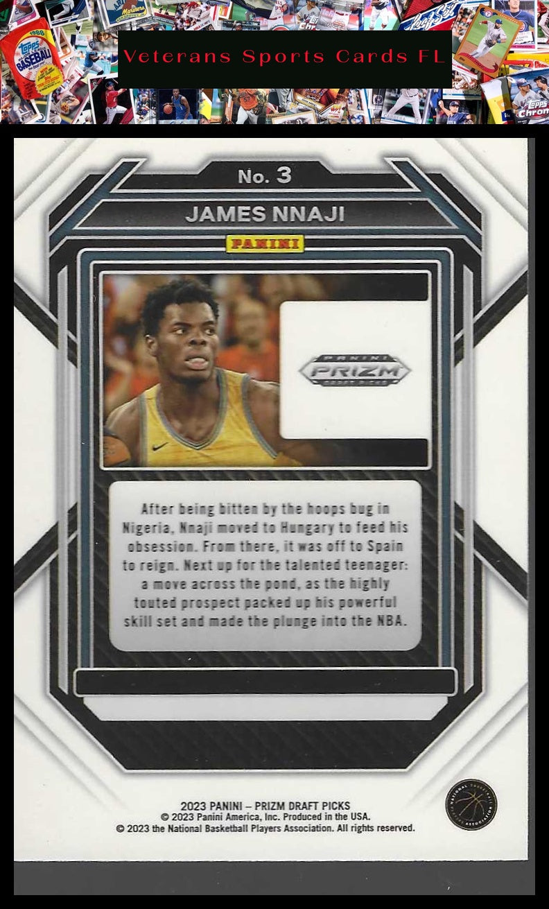 2023 Panini Prizm Draft Picks #3 James Nnaji