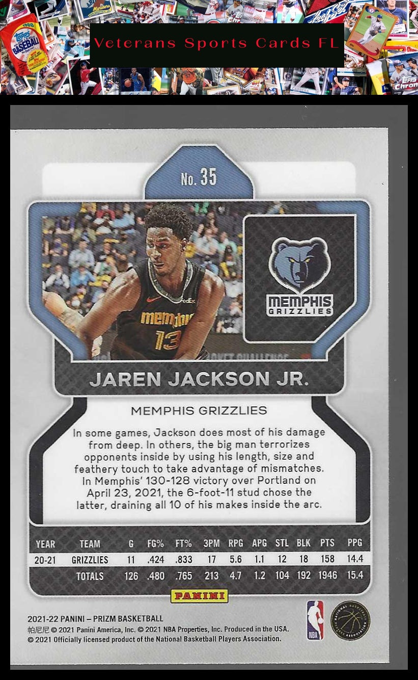 2021-22 Panini Prizm #35 Jaren Jackson Jr.