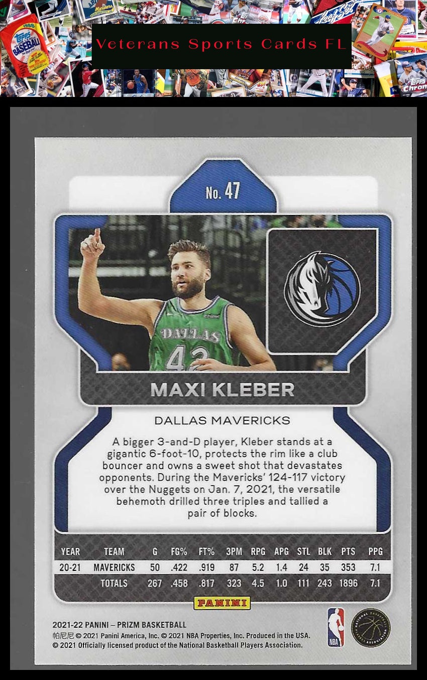 2021-22 Panini Prizm #47 Maxi Kleber