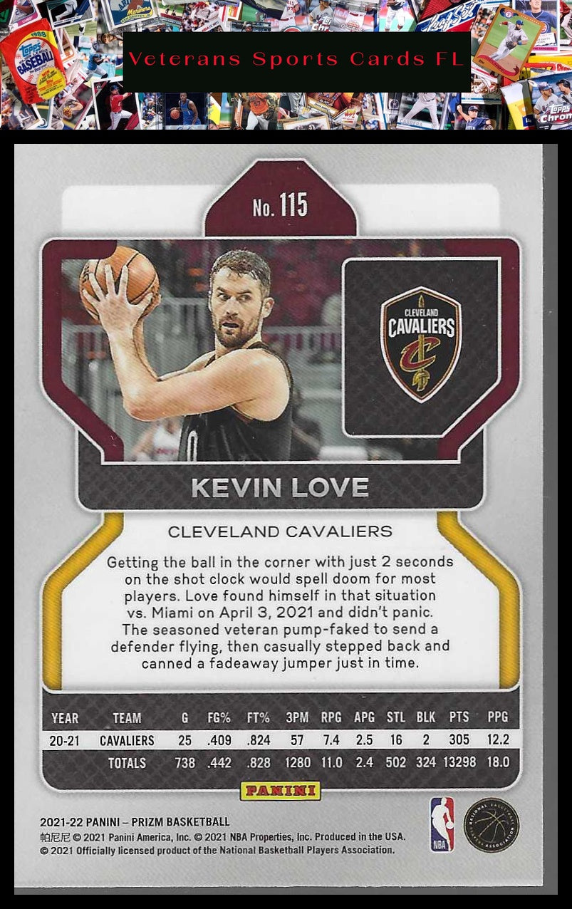 2021-22 Panini Prizm #115 Kevin Love