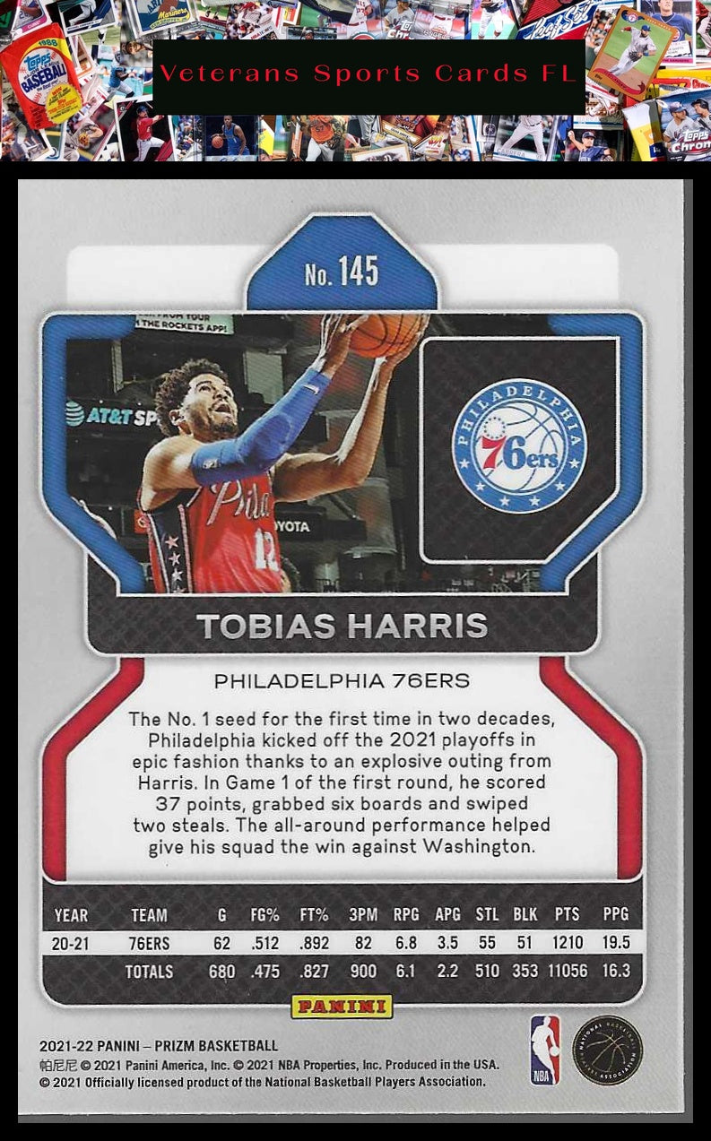 2021-22 Panini Prizm #145 Tobias Harris