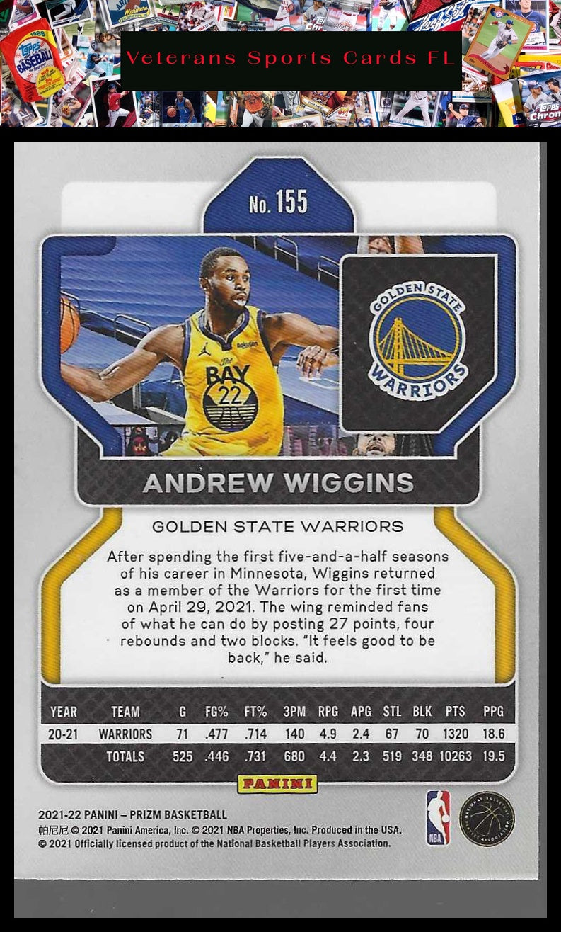 2021-22 Panini Prizm #155 Andrew Wiggins