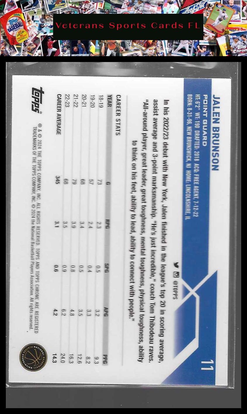 2023-24 Topps Chrome #11 Jalen Brunson