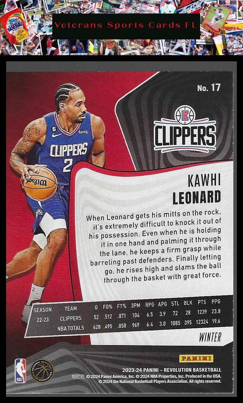 2023-24 Panini Revolution #17 Kawhi Leonard Winter
