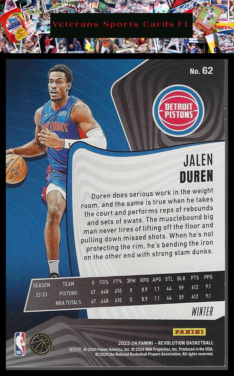 2023-24 Panini Revolution #62 Jalen Duren Winter
