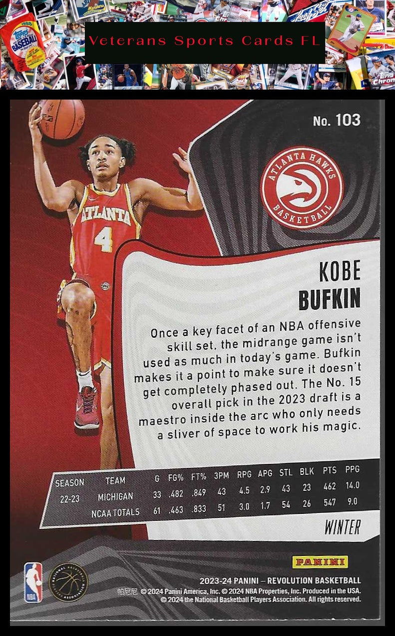 2023-24 Panini Revolution #103 Kobe Bufkin Winter