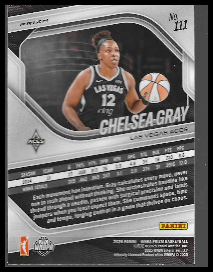 2025 Panini Prizm WNBA #111 Chelsea Gray Blue Velocity Prizms