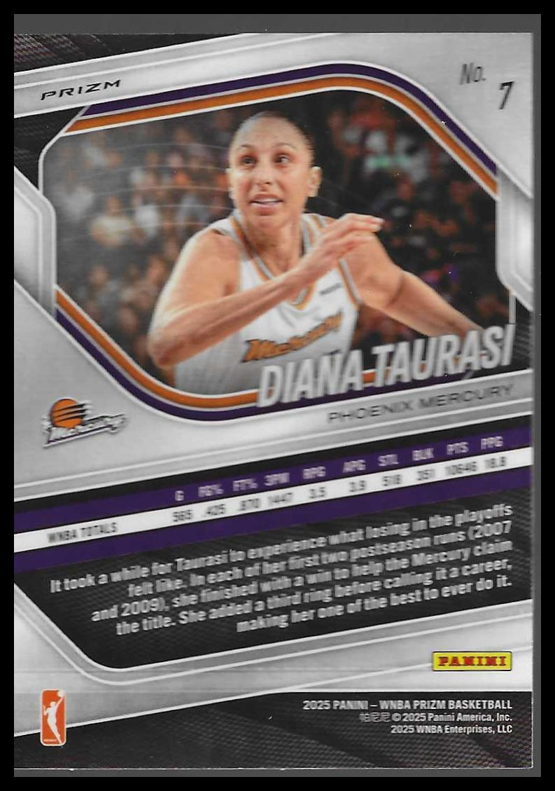 2025 Panini Prizm WNBA #7 Diana Taurasi Ice Prizms