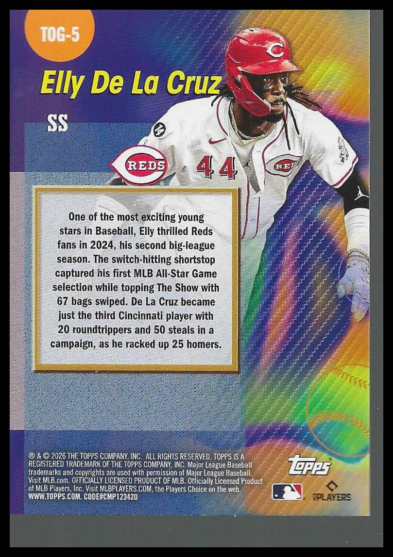 2026 Topps #TOG-5 Elly De La Cruz Titans of the Game Cincinnati Reds