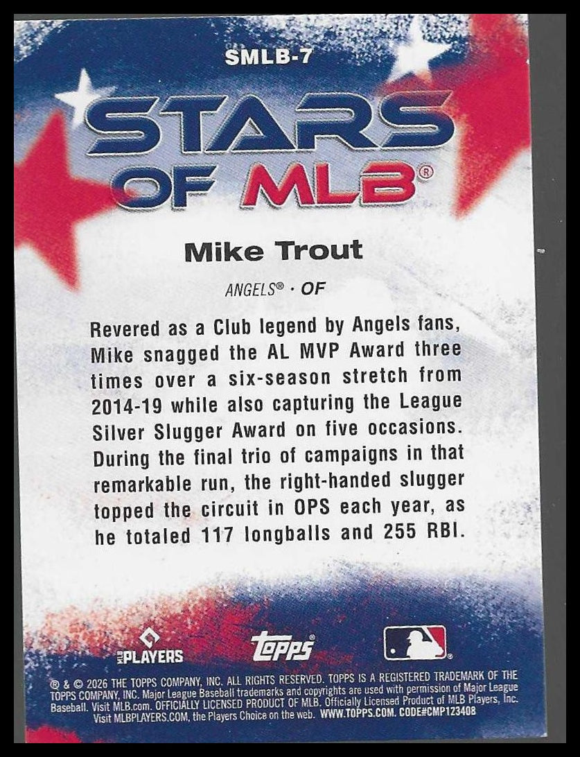 2026 Topps #SMLB-7 Mike Trout Stars of MLB Angels