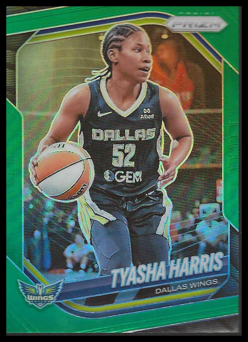 2025 Panini Prizm WNBA #130 Tyasha Harris Green Prizms Dallas Wings