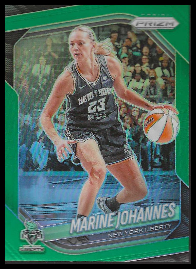 2025 Panini Prizm WNBA #90 Marine Johannes Green Prizms New York Liberty