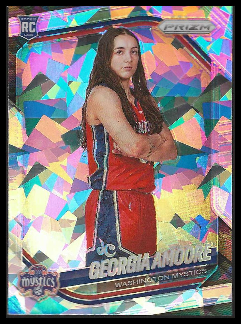 2025 Panini Prizm WNBA #103 Georgia Amoore Ice Prizms Washington Mystics
