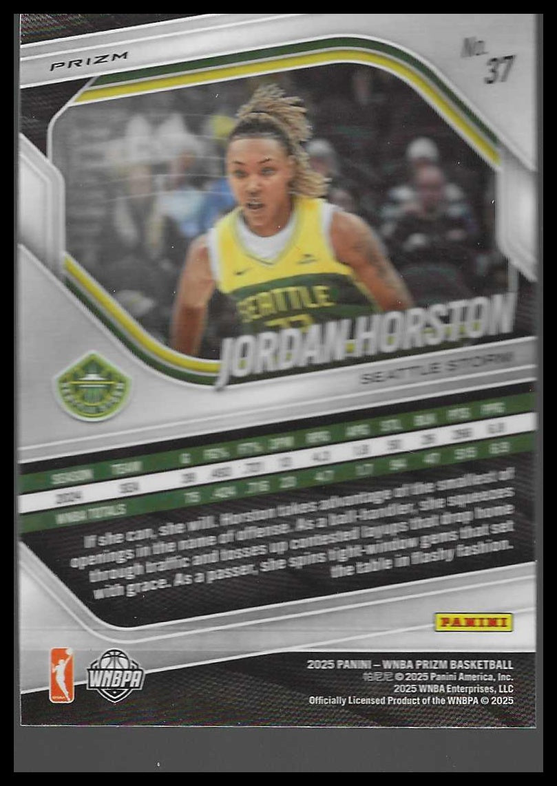 2025 Panini Prizm WNBA #37 Jordan Horston Ice Prizms Seattle Storm