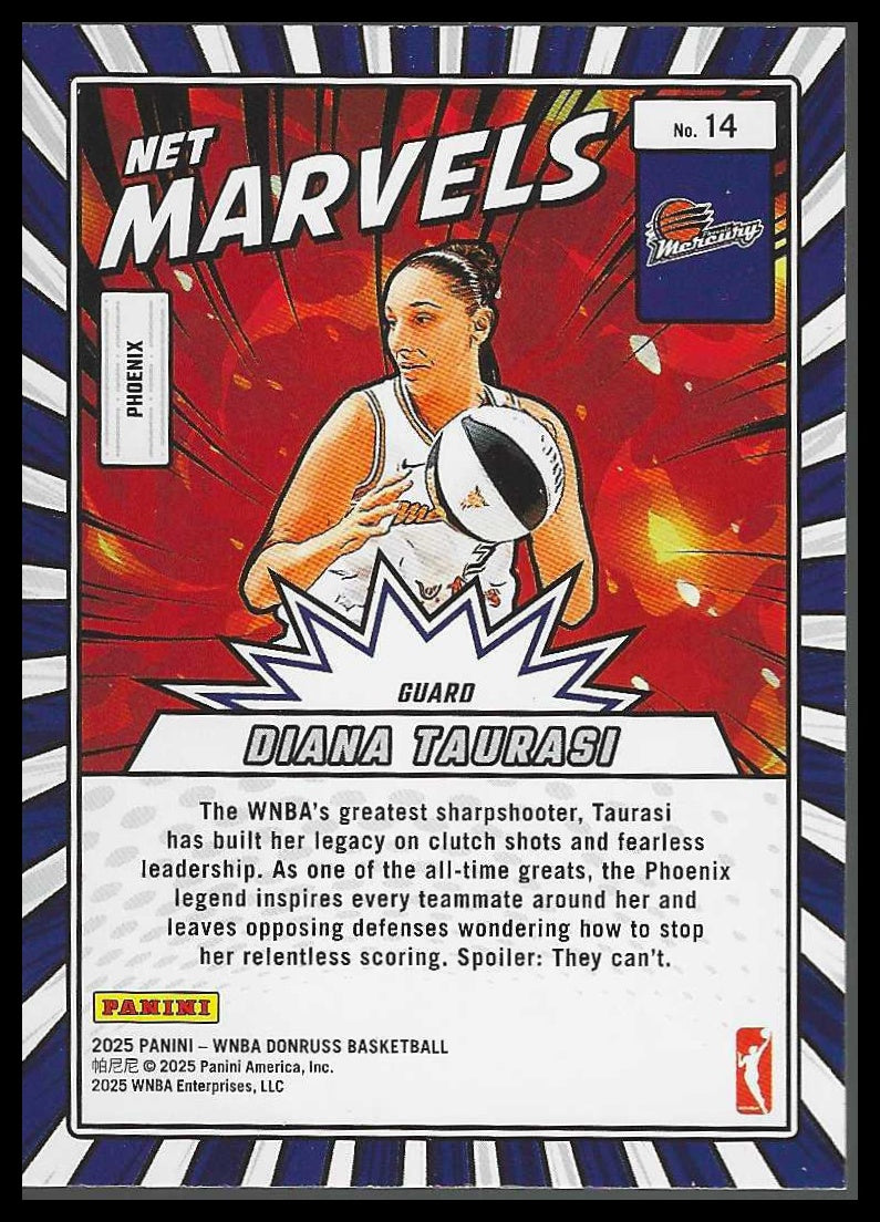2025 Donruss WNBA #14 Diana Taurasi Net Marvels Phoenix Mercury