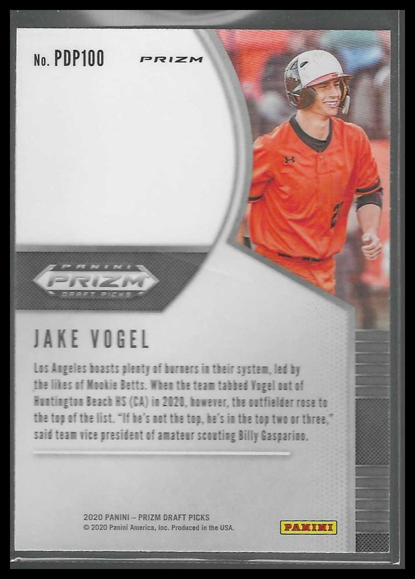 2020 Panini Prizm Draft Picks #PDP100 Jake Vogel Hyper Red and Purple
