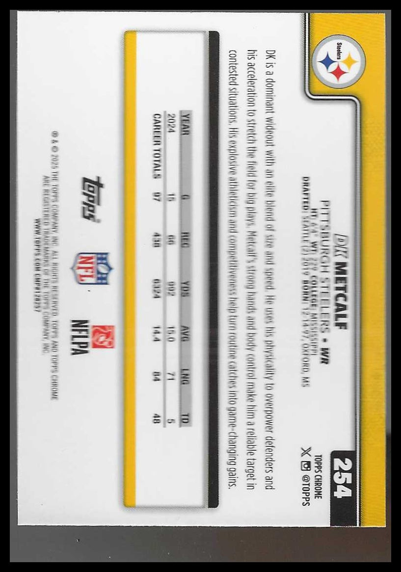 2025 Topps Chrome #254 DK Metcalf Pulsar Refractor