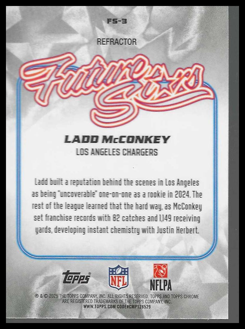 2025 Topps Chrome #FS-3 Ladd McConkey Future Stars Refractor